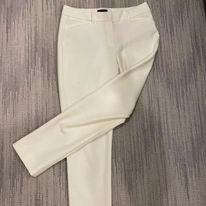 White Comfort Slim Stretch Trousers